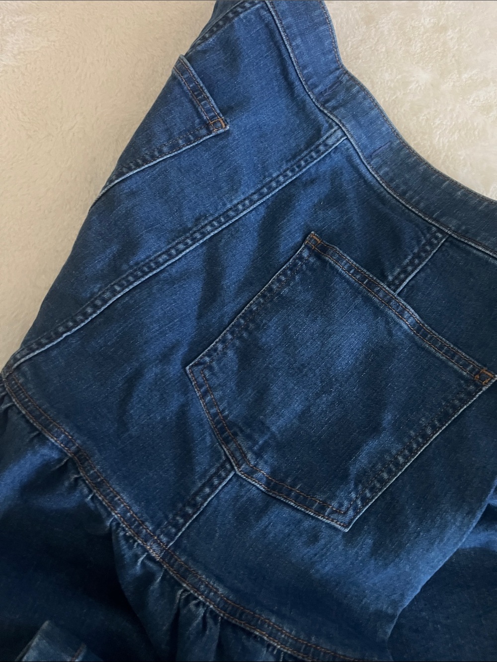 Madewell women’s jean Dark Blue Button-Front Denim Midi Skirt size 29 - Picture 15 of 16